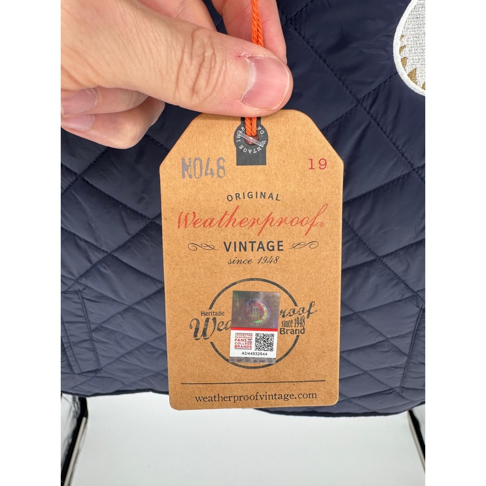 Weatherproof Vintage Georgia Southern Eagles Quilted Medium Vest Navy - Picture 3 of 7